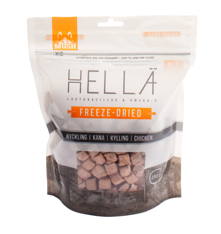 Vähärasvainen koiranruoka Hellä